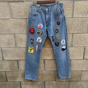 LEVIS 551 Z Premium Big E Authentic Straight Loose Fit Jean Blue Denim Men’s 32